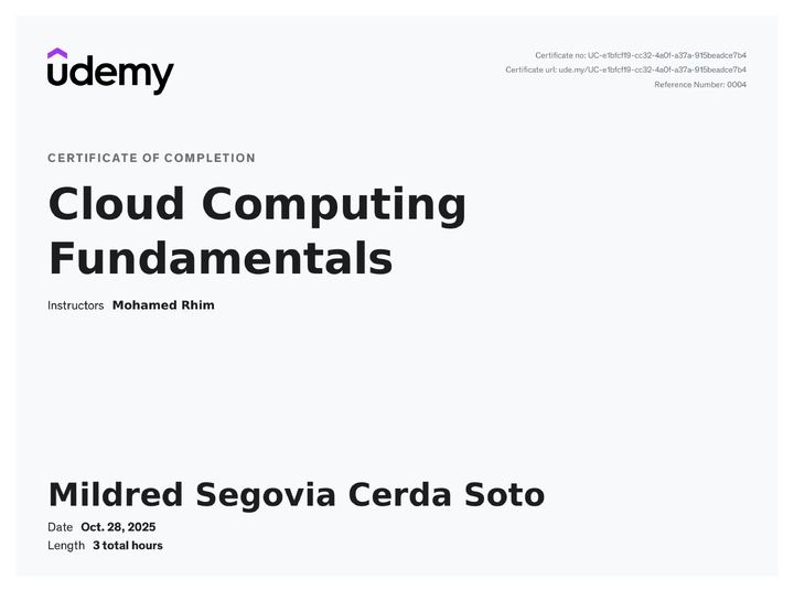 Certificado: Cloud Computing