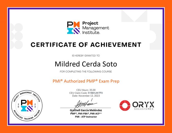 Certificado: PMP
